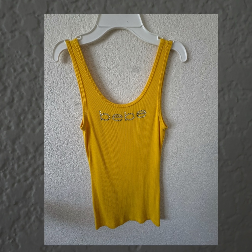 Bebe Yellow Tank Vintage Top